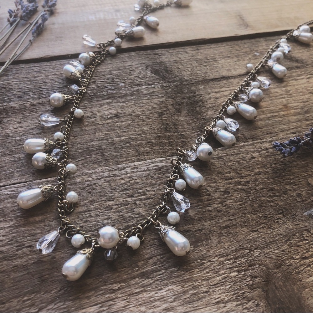 Beaded Pearl Opera Necklace